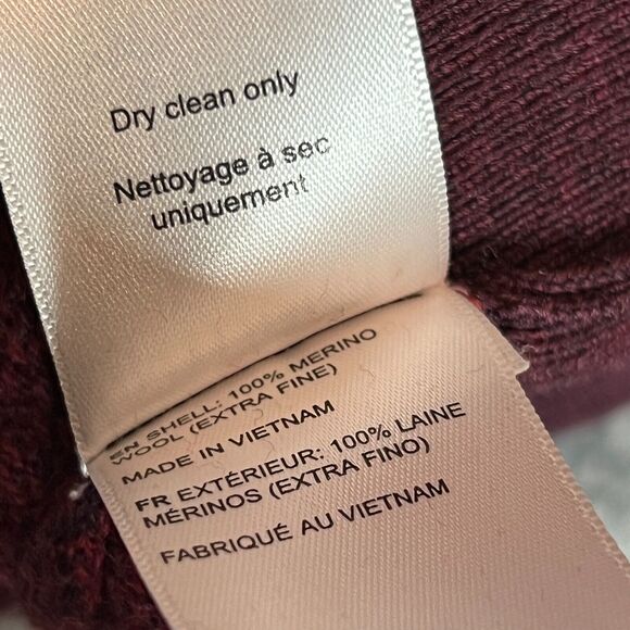 Untuckit 1/4 Zip Mens Large Red Sweatshirt Belguardo 100% Merino Wool Pullover - Picture 4 of 8